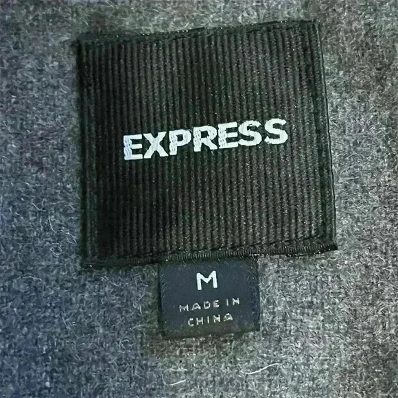 Express Women's Double Breasted Ruffle Peacoat Jacket Gray Size M - Picture 4 of 9